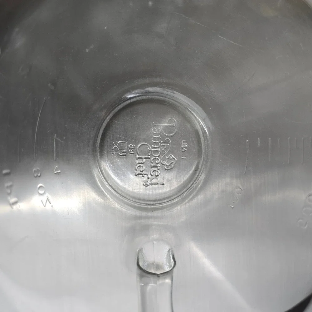 Pampered Chef 4 Cup Glass Measuring Batter Bowl Clear Prep Pitcher 1 Litre